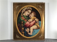 Madonna of the Chair in needlework