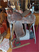 SUPER COOL 1960s buckstitched youth saddle