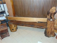 Master Carved Wooden Bench!