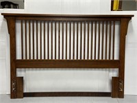 Amish made solid oak mission style headboard