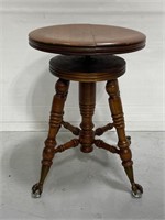 Antique clawfoot stool by Yon & Healy, Chicago