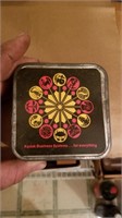 Vintage Kodak coasters in original storage tin