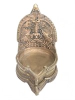 Antique brass Kimakshi Diya oil lamp