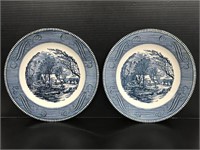 Pair of Royal Currier & Ives print plates