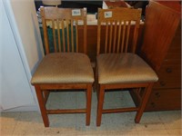 2 Bar Height quality chairs,Mission style