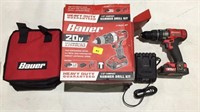 Bauer cordless hammer drill kit, works