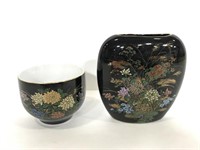 Asahi Japan small painted ceramic vases