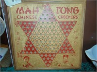 FABULOUS retro Mah Tong Chinese Checker Board