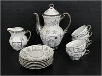 25th Anniversary vintage china tea set