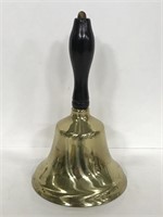 Large vintage brass bell w/ wood handle