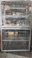 Two 50” x 36.5” x 40” stacking cage shelves