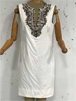 Maggy London white beaded dress