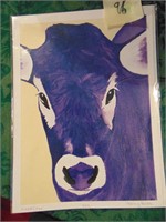 Purple Cow signed print # 6/15  Bates?