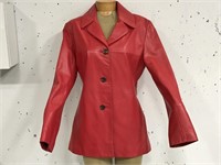 Marc New York red leather jacket
