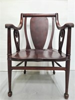 Cherry wood vintage captains chair