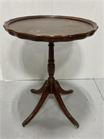 Vintage clawfoot wood side table