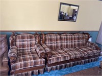 Matching chair, sofa and leather chair