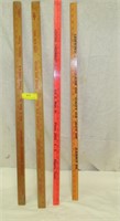 1958, 1960, 1961 Wood Chevrolet Yardsticks