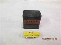 Atlas Battery Tin Can Bank