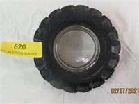 Firestone Glass/Rubber Tire Ashtray