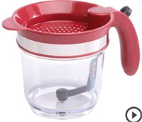 NEW Curtis Stone Gravy and Fat Separator, Red
•