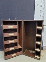 Wooden storage box - parts organizer 13" × 13" ×