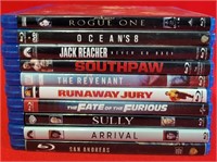Collection of 10 bluray dvds includes jack