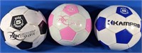 3 Size 5 Soccer Balls, 2 Tektonk and one Kampro