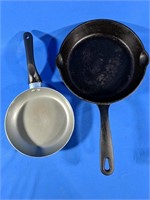 10" Kitchen Aid Cast Iron Fry Pan with 8" Fry Pan