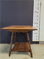 Designer wooden side table 24" × 24" × 24" H