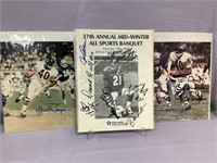 3 Gale Sayers autographed pictures