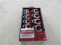 CRAFTSMAN 10PC 3/8 DRIVE FLARE NUT CROWFOOT WRENCH