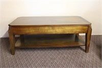 Two tier lift top coffee table 47 X 23 X 19"