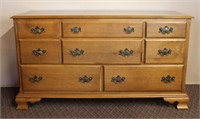 Eight drawer maple dresser made by Elora