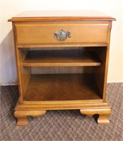 One drawer maple night stand with under shelf,