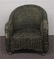 Woven Rope wicker chair 33 X 35"