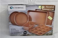 Eternal 5 piece ceramic infused copper bakeware
