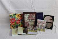 Picture frame 8 X 10" and seven photo albums