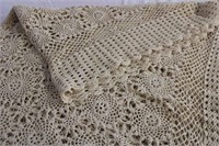 Crochet table cloth 72 X 56"