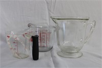 Handymade measure cup, pyrex bowl 5.5", etc