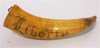 Powder Horn "Liberty" Etched on Horn