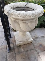 LARGE CEMENT STONE PATIO URNS 24"H