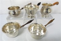 Lot of 5 Sterling Creamers with Handles
