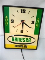 Genesee Beer Light and Clock