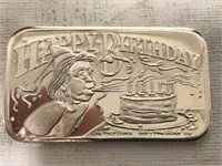 HAPPY BIRTHDAY 1 OZ. 999 SILVER BAR