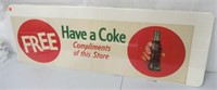 Coca-Cola Paper Sign