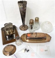 Mixed Lot of Silverplate and Glass