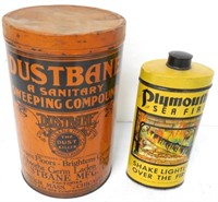 Dustbane / Plymouth Tins Lot of 2
