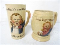 Pair of Vintage Hires Root Beer Mugs