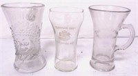 Lot of 3 Fountain Mugs/Glass
